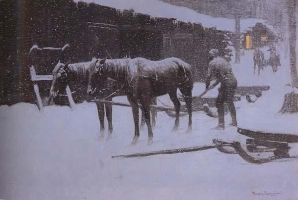Frederic Remington The End of the Day (mk43) Germany oil painting art